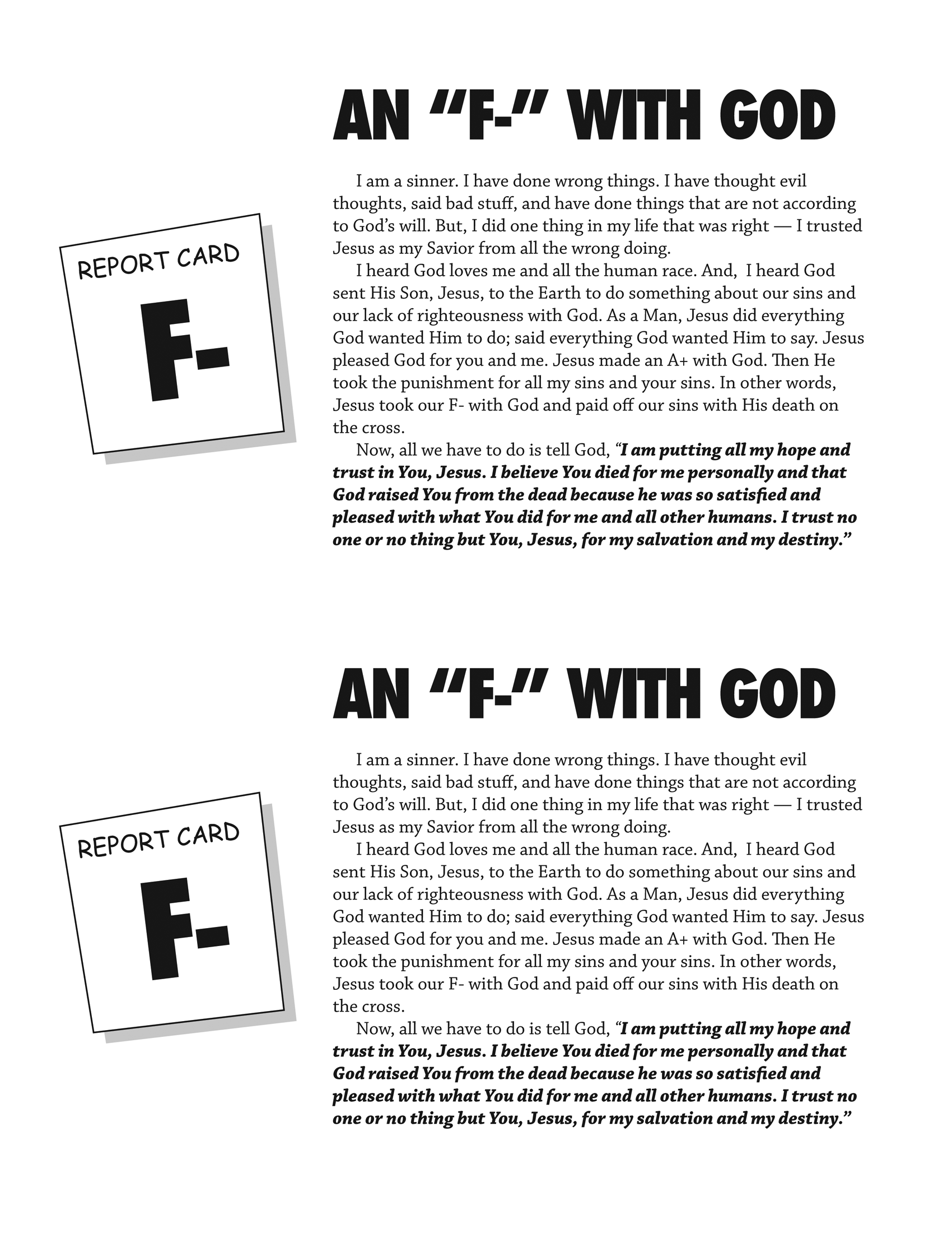 F with God