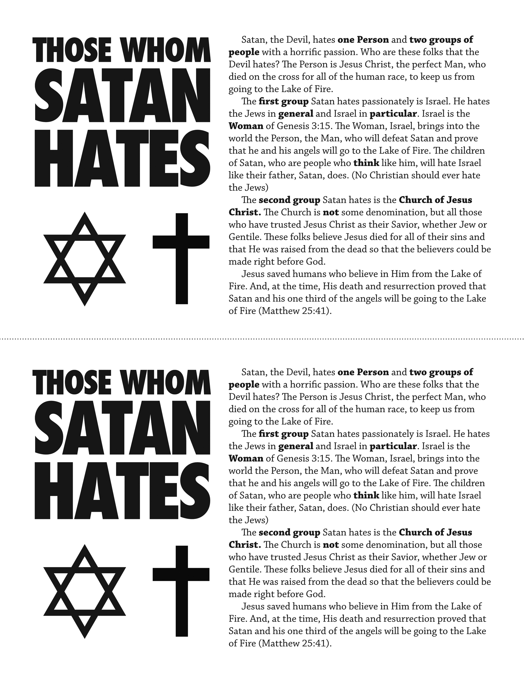 Those Whom Satan Hates